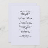 洗練された華やかな卒業招待状 招待状 (正面/裏面)