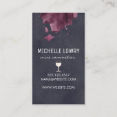 洗練された表現豊かなワイングラス 名刺 (裏面)