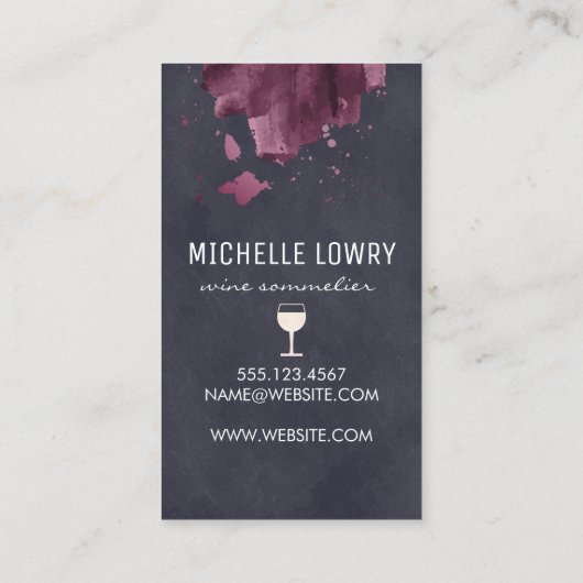 洗練された表現豊かなワイングラス 名刺 (裏面)