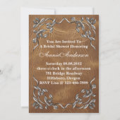 洗練された西ブライダルシャワーへの招待 招待状 (裏面)