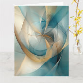 洗練された誕生日の願い カード (黄色い花)