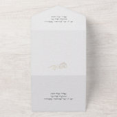 洗練された豪華な金ゴールドが栄え結婚る オールインワン招待状 (外側)