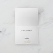 洗練された豪華な金ゴールド結婚の感謝 サンキューカード (内部)