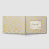 洗練された豪華な金ゴールド結婚フローリッシュ ゲストブック (全面)