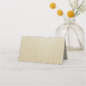 洗練された豪華な金ゴールド結婚フローリッシュ プレイスカード (裏面)