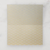 洗練された豪華な金ゴールド結婚フローリッシュ プレイスカード (内部開封)