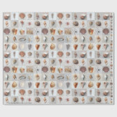 洗練された貝 ラッピングペーパー (フラット)