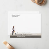 洗練された買物客Notecard ノートカード (正面/裏面インサイチュ)