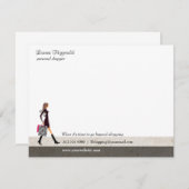 洗練された買物客Notecard ノートカード (正面/裏面)