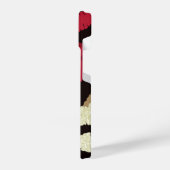 洗練された赤い唇モノグラム iPhoneケース (左側面)