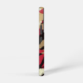 洗練された赤い唇モノグラム SAMSUNG GALAXYケース (右側面)