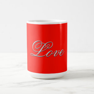 洗練された赤い愛結婚の コーヒーマグカップ