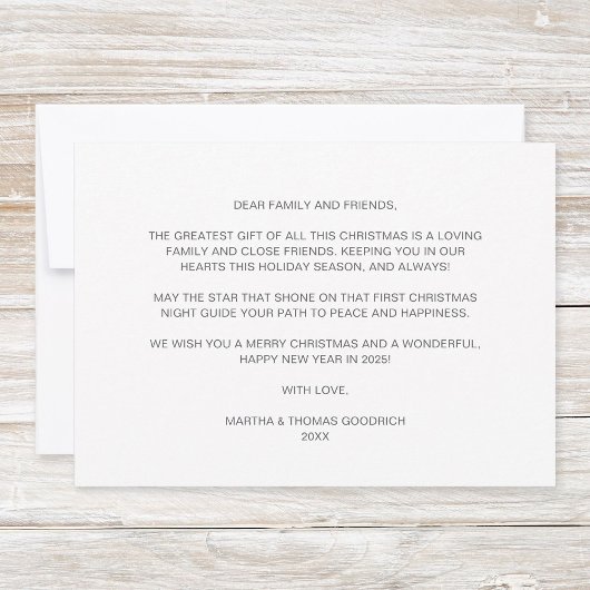 洗練された赤い筆記体 平和な地球 グラデーション写真 シーズンカード