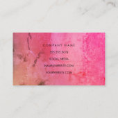 洗練された赤オレンジ色のブグランジレンド 名刺 (裏面)