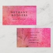 洗練された赤オレンジ色のブグランジレンド 名刺 (正面/裏面)