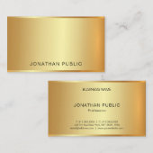 洗練された金ゴールドの専門のモダンで魅力的な平野 名刺 (正面/裏面)