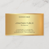 洗練された金ゴールドの専門のモダンで魅力的な平野 名刺 (裏面)