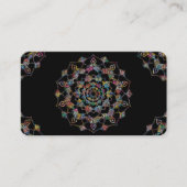 洗練された金ゴールドオンブラックマンダラヨガ 名刺 (正面)