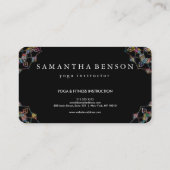 洗練された金ゴールドオンブラックマンダラヨガ 名刺 (裏面)