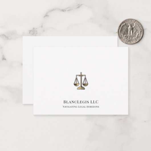 洗練された金ゴールドジャスティススケール法律注記カード ノートカード (正面/裏面インサイチュ)