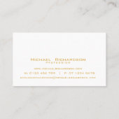 洗練された金ゴールドスタイリッシュ白 名刺 (裏面)