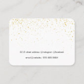 洗練された金ゴールドダスト 名刺 (裏面)