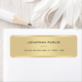 洗練された金ゴールドテンプレートシックモダンミニマリスト ラベル (インサイチュ)