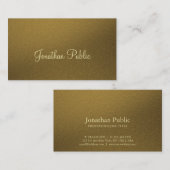 洗練された金ゴールドルックプロフェッショナルクリエイティブルクセ 名刺 (正面/裏面)