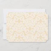 洗練された金ゴールドレーススクリプト結婚式招待状 招待状 (裏面)