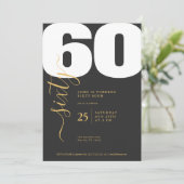 洗練された金ゴールド書道バートデイ招待状 招待状 (スタンド正面)