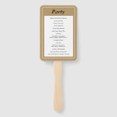 洗練された金ゴールド結婚セリフスタイリッシュモダン ハンドファン (裏面)