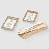 洗練された金ゴールド結婚セリフスタイリッシュモダン ハンドファン (組立なし)