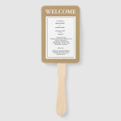 洗練された金ゴールド結婚セリフスタイリッシュモダン ハンドファン (正面)