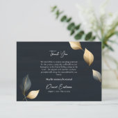 洗練された金ゴールド離れグレイズ正統の葬儀 サンキューカード (スタンド正面)