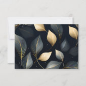 洗練された金ゴールド離れグレイズ正統の葬儀 サンキューカード (裏面)