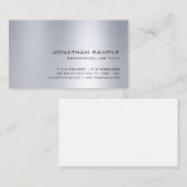 洗練された銀製の一見のきれいで明白なプロフェッショナル 名刺 (正面/裏面)