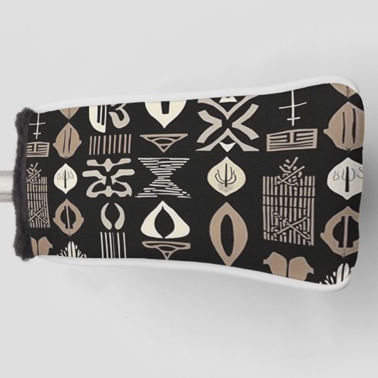 洗練された高級アフリカカリブのの泥地 ゴルフヘッドカバー (正面)