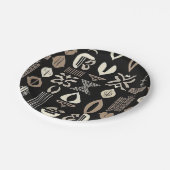 洗練された高級アフリカカリブのの泥地 ペーパープレート (アングル)