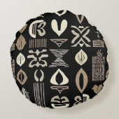 洗練された高級アフリカカリブのの泥地 ラウンドクッション (裏面)