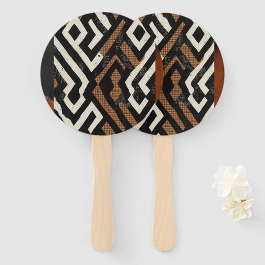 洗練された高級アフリカカリブの人 ハンドファン (正面&裏面)