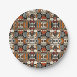 洗練された高級アフリカカリブの人 ペーパープレート