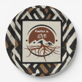 洗練された高級アフリカカリブの人 ペーパープレート (正面)