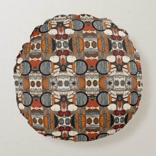 洗練された高級アフリカカリブの人 ラウンドクッション (正面)