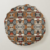 洗練された高級アフリカカリブの人 ラウンドクッション (裏面)