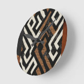 洗練された高級アフリカカリブの人 ラウンド壁時計 (傾斜)