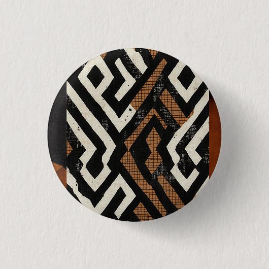 洗練された高級アフリカカリブの人 缶バッジ (正面)