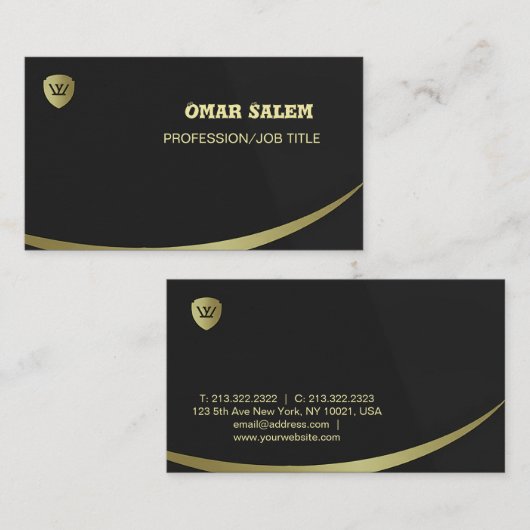 「洗練された高級名刺モダン 名刺 (正面/裏面)