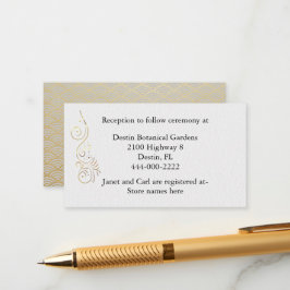 洗練された高級金ゴールド結婚の情報 エンクロージャーカード