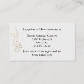 洗練された高級金ゴールド結婚の情報 エンクロージャーカード (正面)