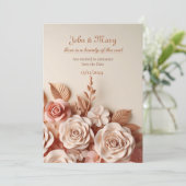 洗練された魅力的な3D結婚式招待状 招待状 (スタンド正面)